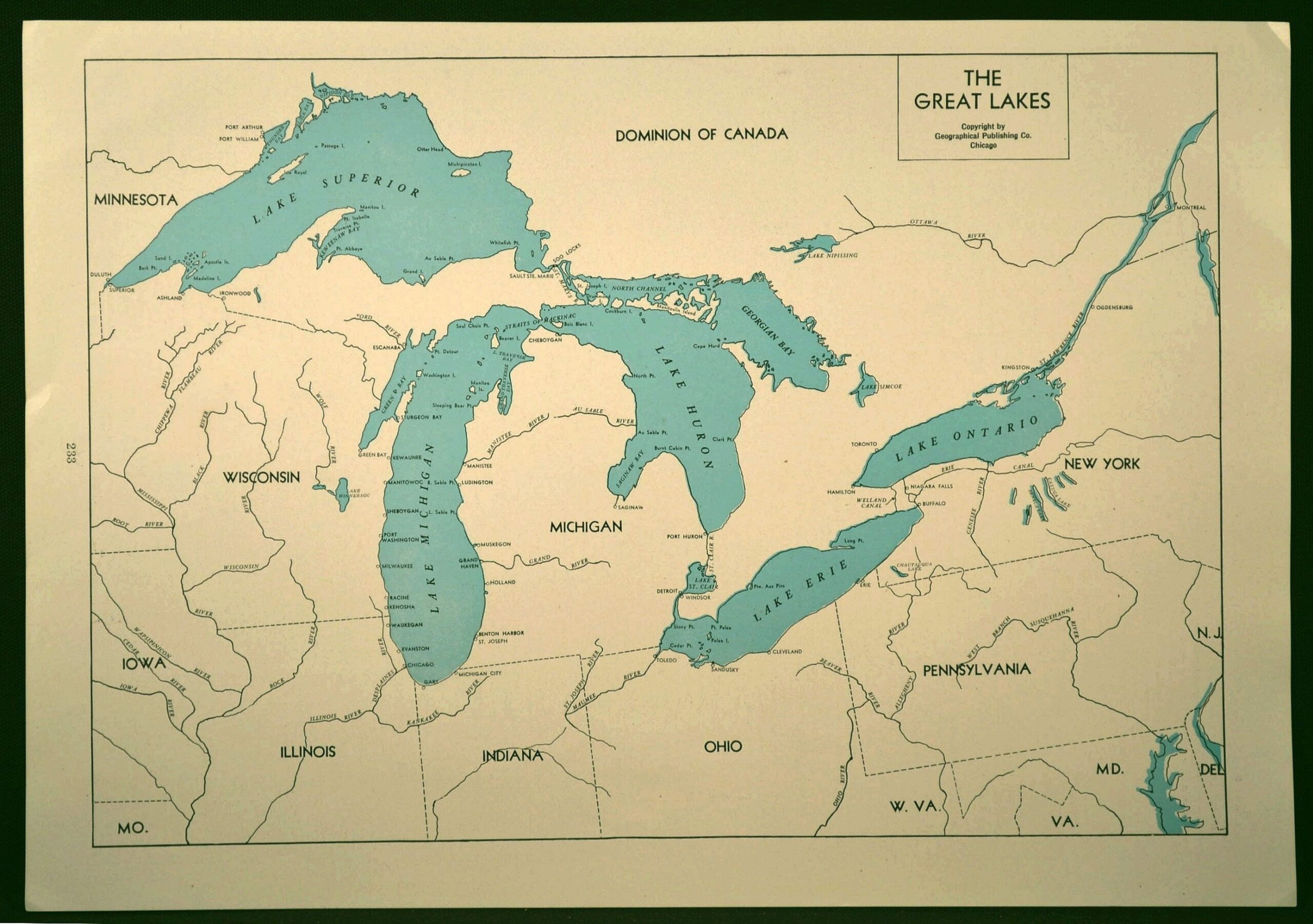 Printable Map Of Great Lakes