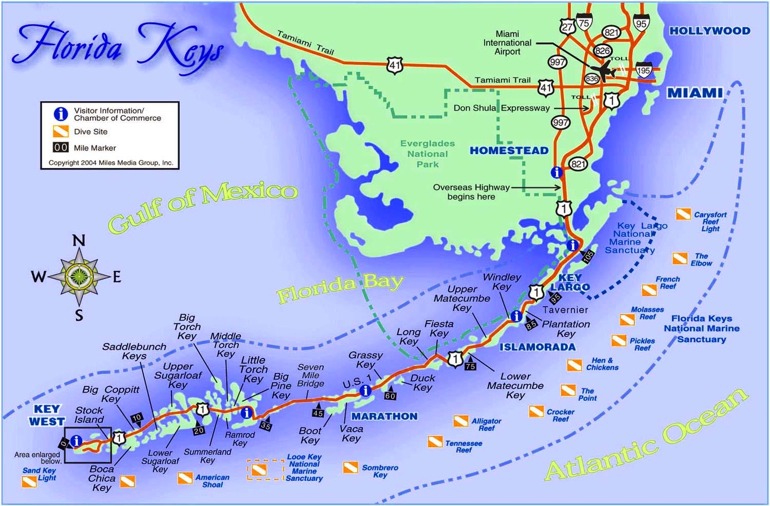 Printable Map Of The Florida Keys