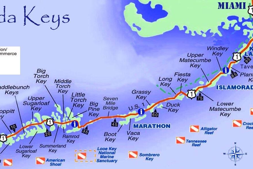 Printable Map Of The Florida Keys