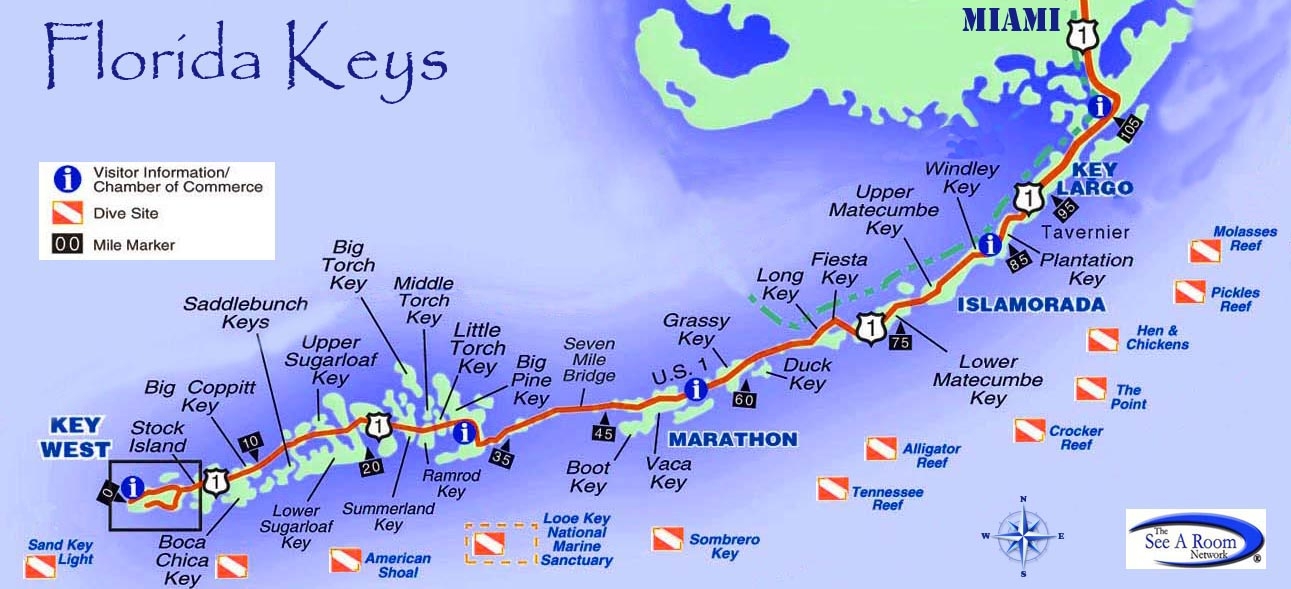 Printable Map Of The Florida Keys
