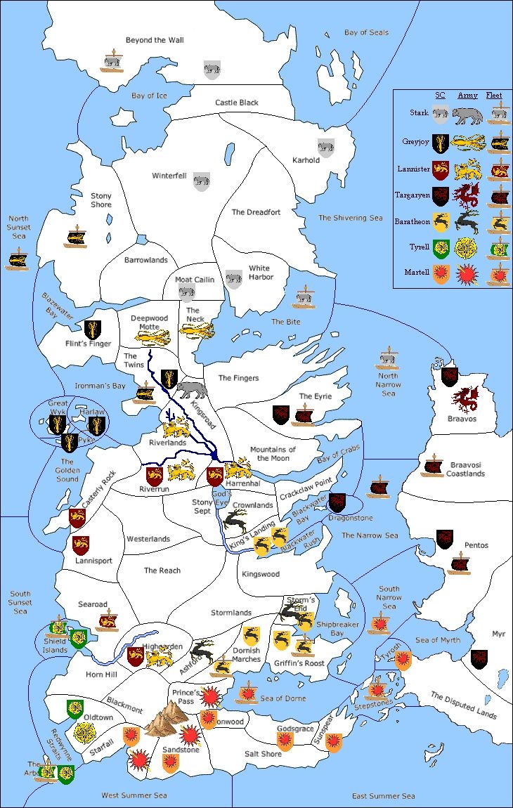 Printable Map Of Westeros