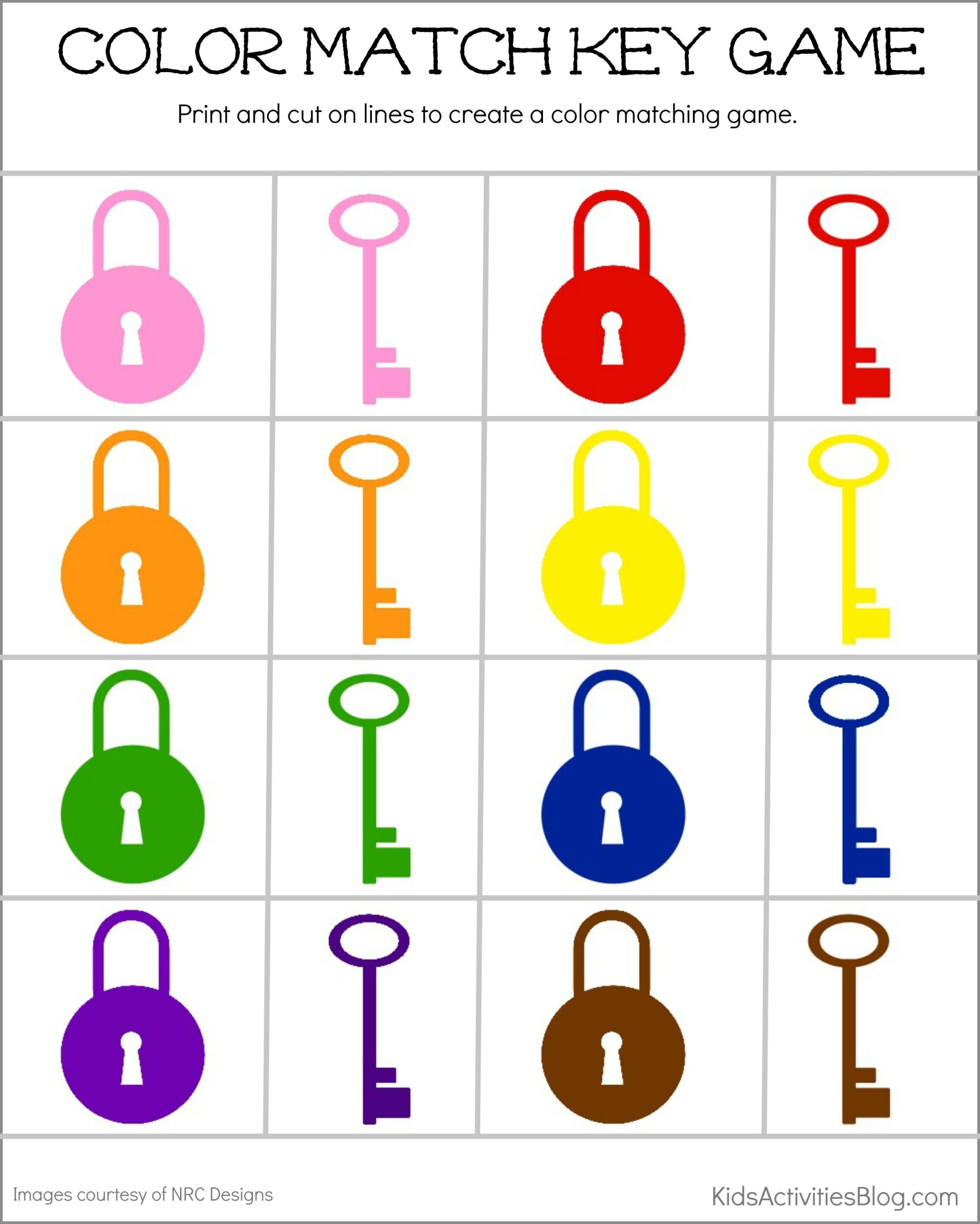 Printable Matching Games