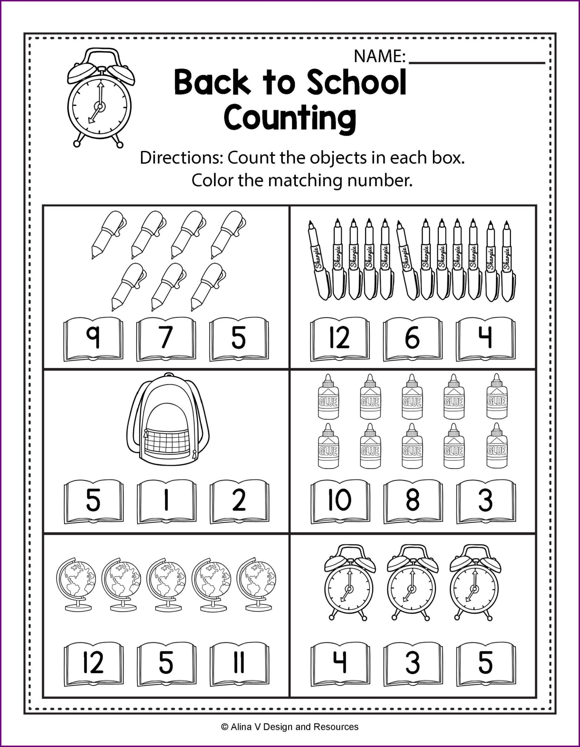 Free Printable Math Worksheets Kindergarten
