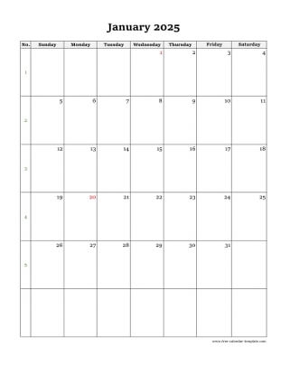 Free Printable Monthly Planner 2025