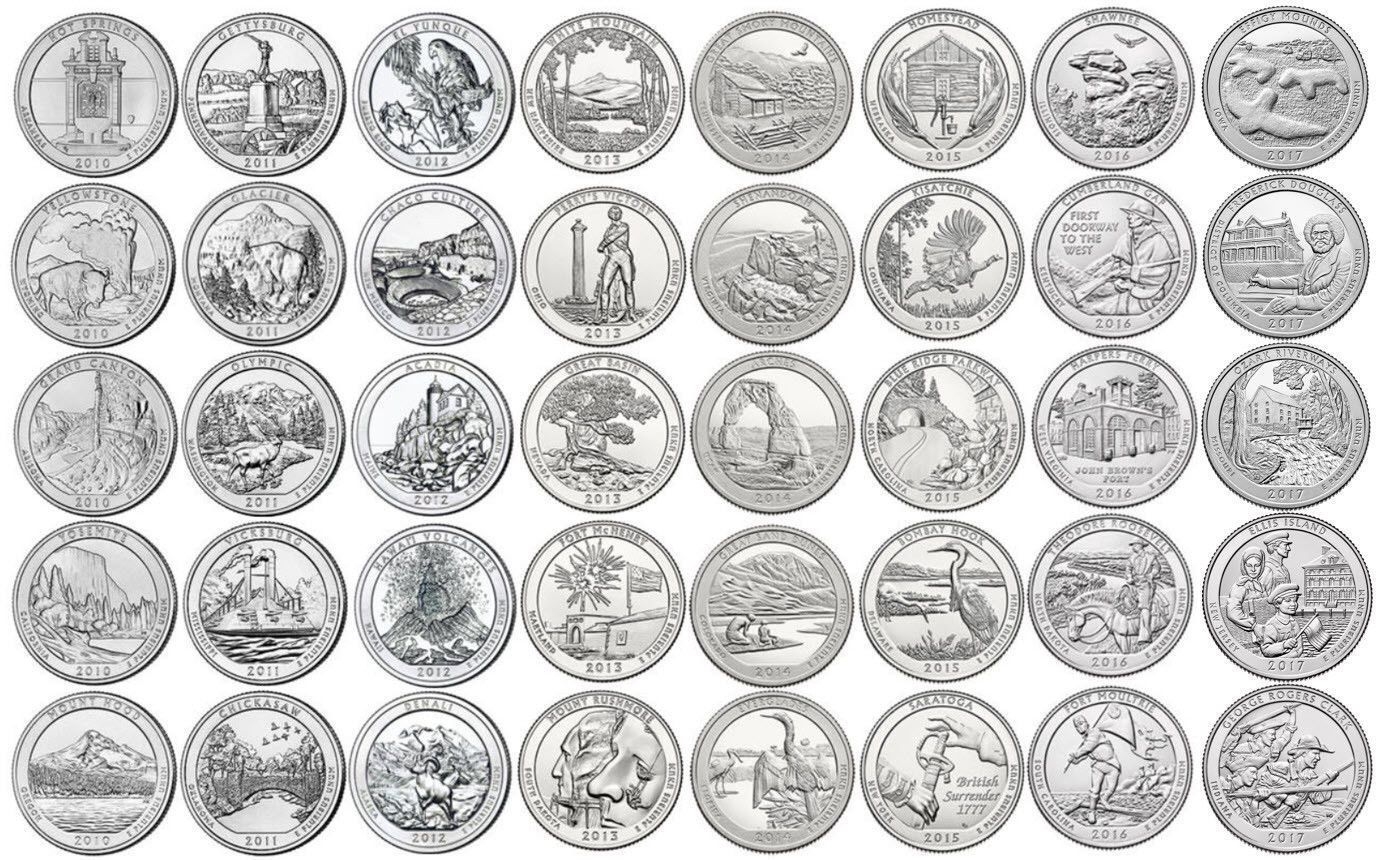 Printable National Park Quarters