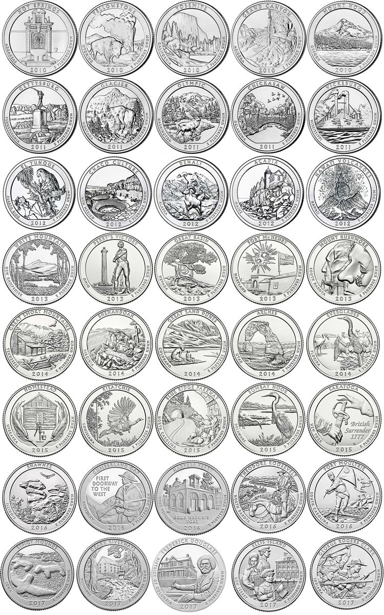 Printable National Park Quarters