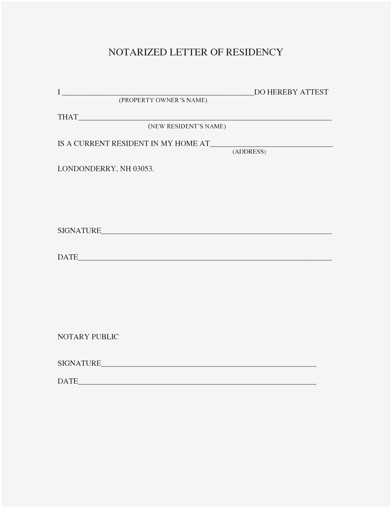 Printable Notarized Letter Of Residency Template For Vrogue co