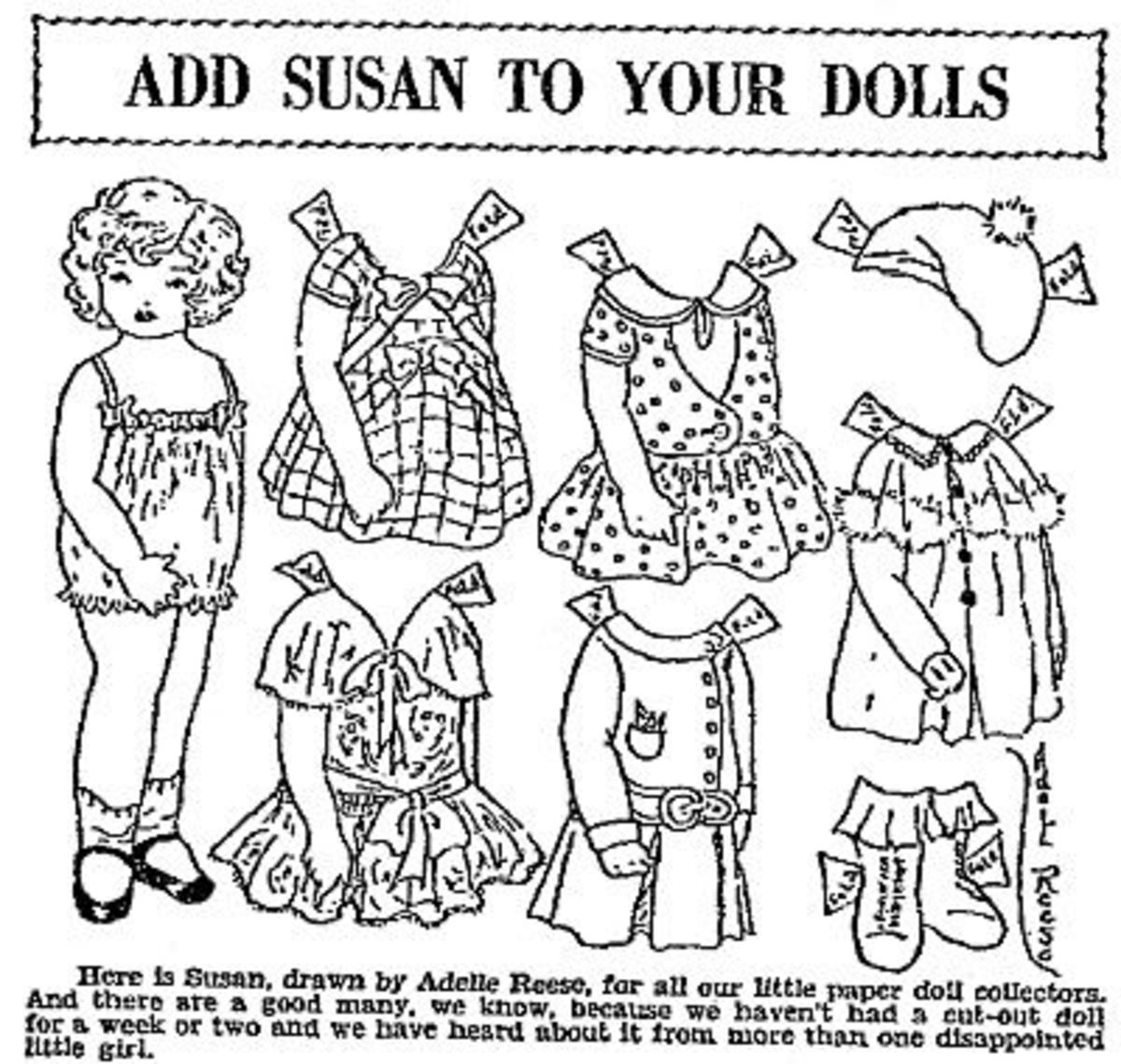 Printable Paper Dolls Black And White