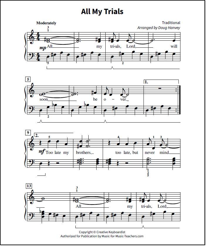 Printable Piano Sheet Music For Beginners