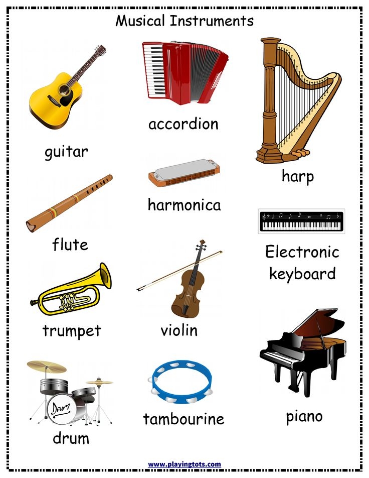 Printable Pictures Of Musical Instruments