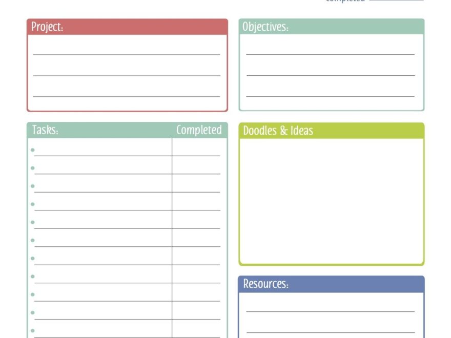 Printable Project Planner Template