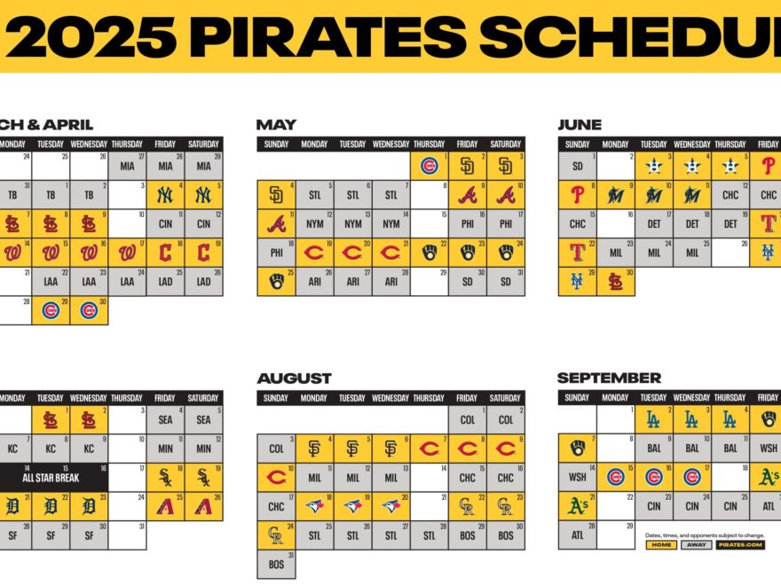 Printable Schedule Pittsburgh Pirates