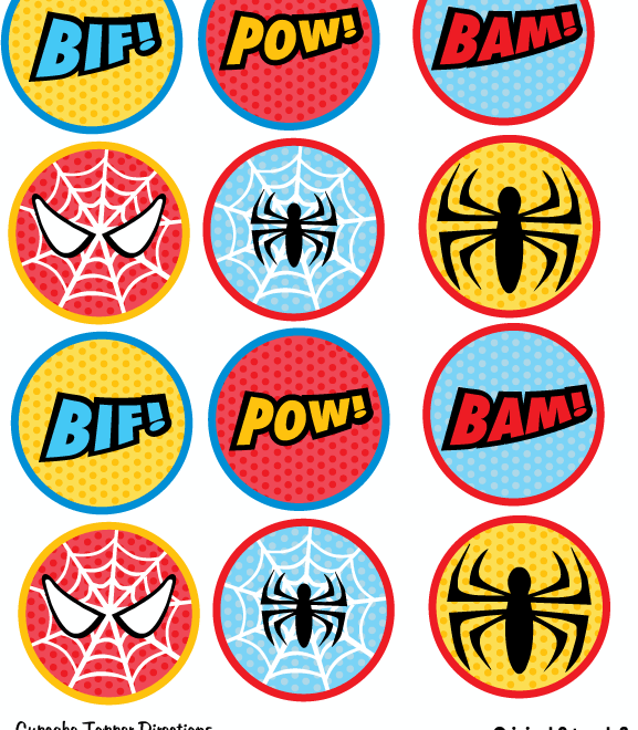 Printable Spiderman Cupcake Toppers