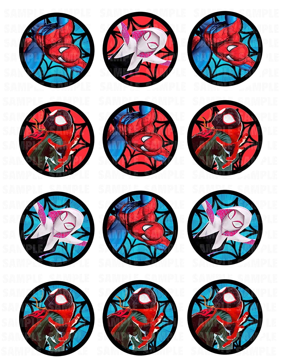 Printable Spiderman Cupcake Toppers