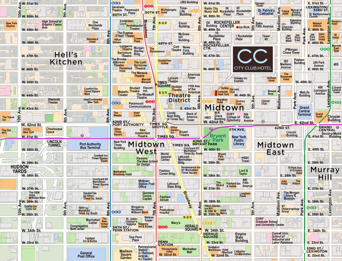 Printable Times Square Map