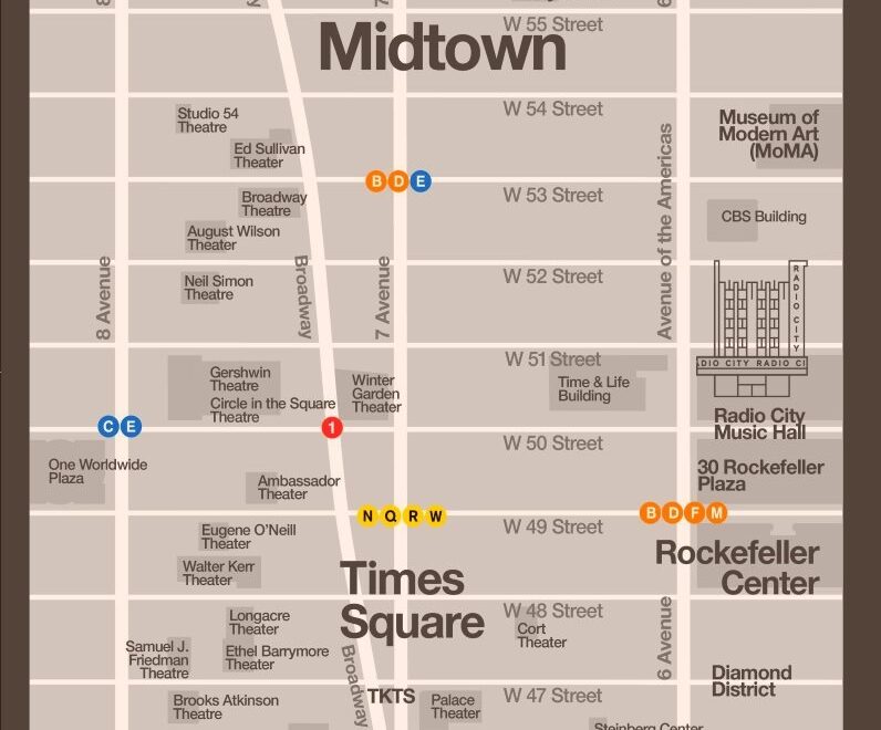 Printable Times Square Map