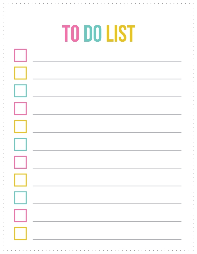 Printable To Do List Cute Printable Word Searches