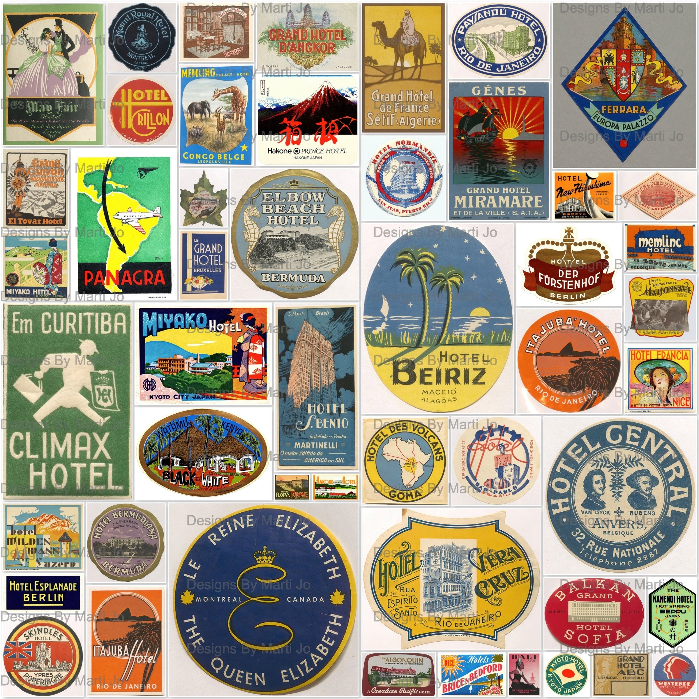 Printable Vintage Travel Stickers Super Coloring Travel Stickers 