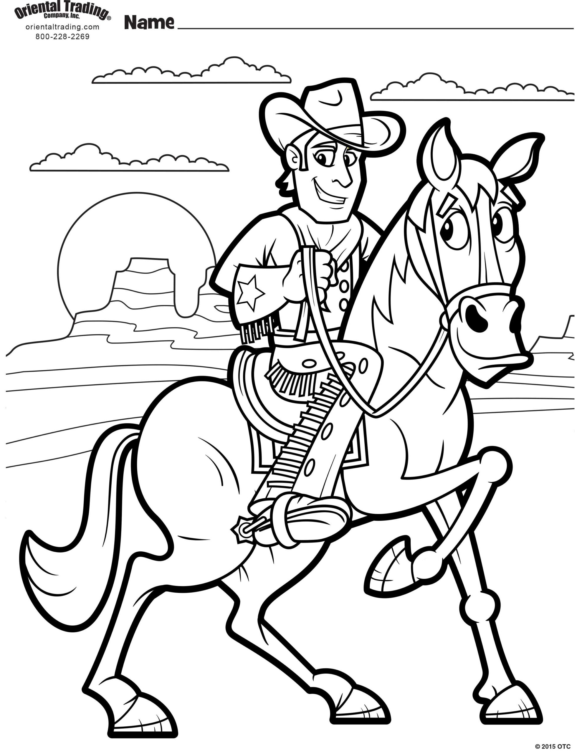 Printable Western Coloring Pages