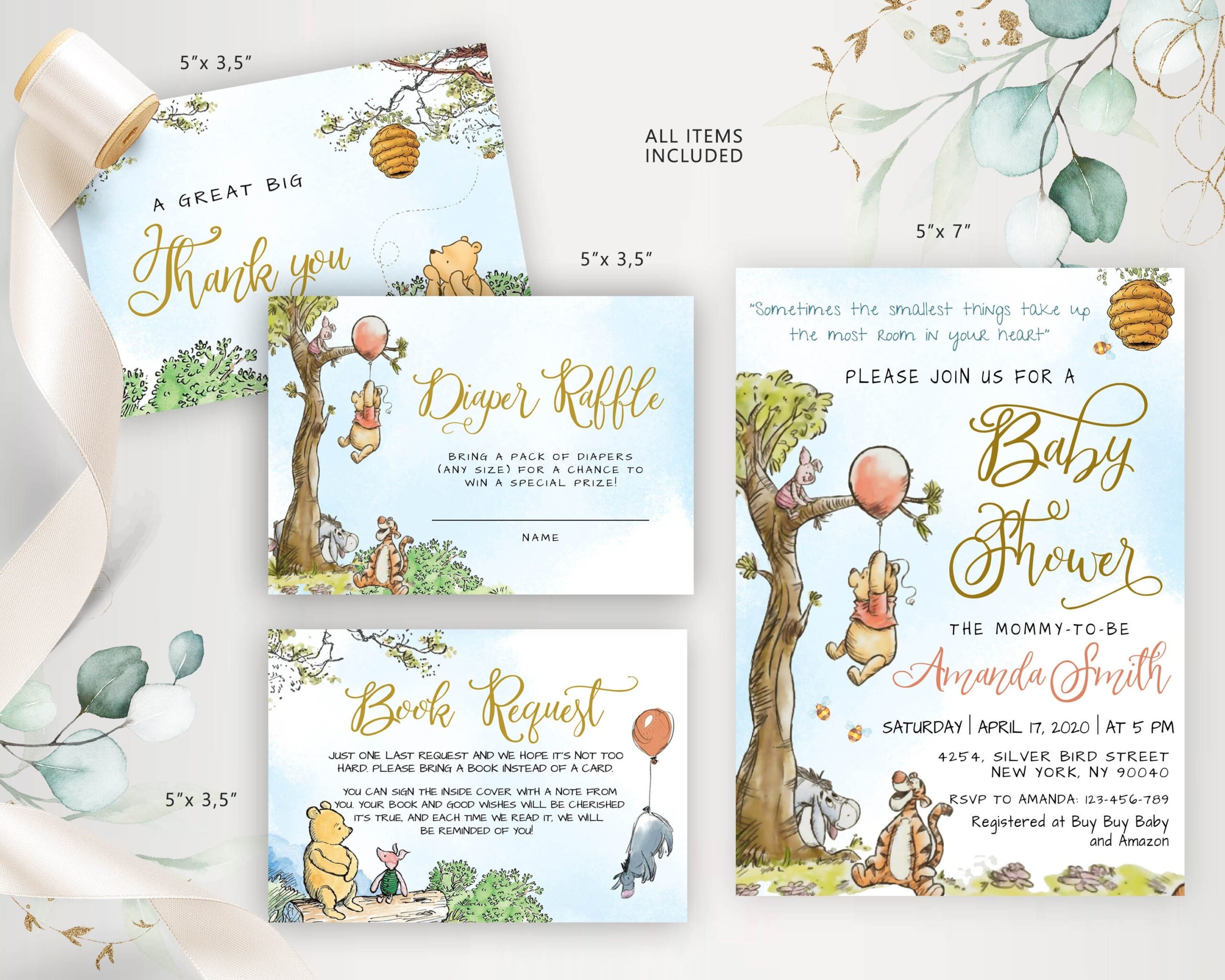 Printable Winnie The Pooh Baby Shower Invitations Printable Free 