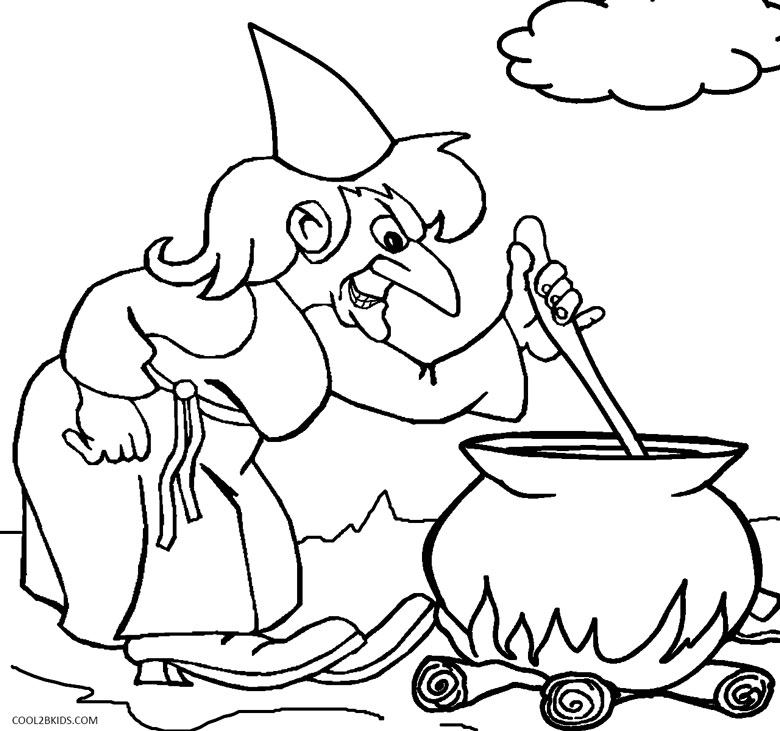 Free Printable Witch Coloring Pages