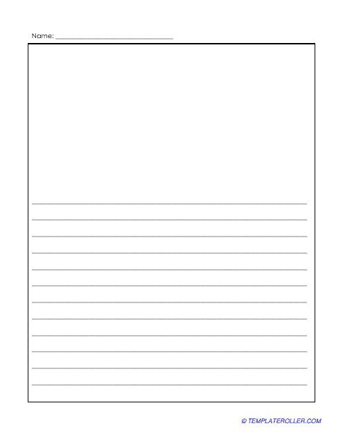 Printable Writing Template With Picture Box Free Templates Printable