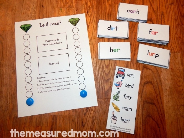 R controlled Vowel Words Game The Measured Mom