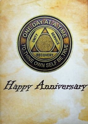 Recovery Greeting Card AA Happy Anniversary RecoveryShop Recovery 