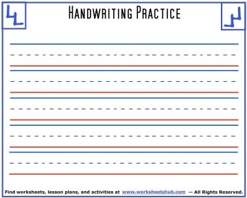 Red And Blue Lined Handwriting Paper Printable Printa Vrogue co