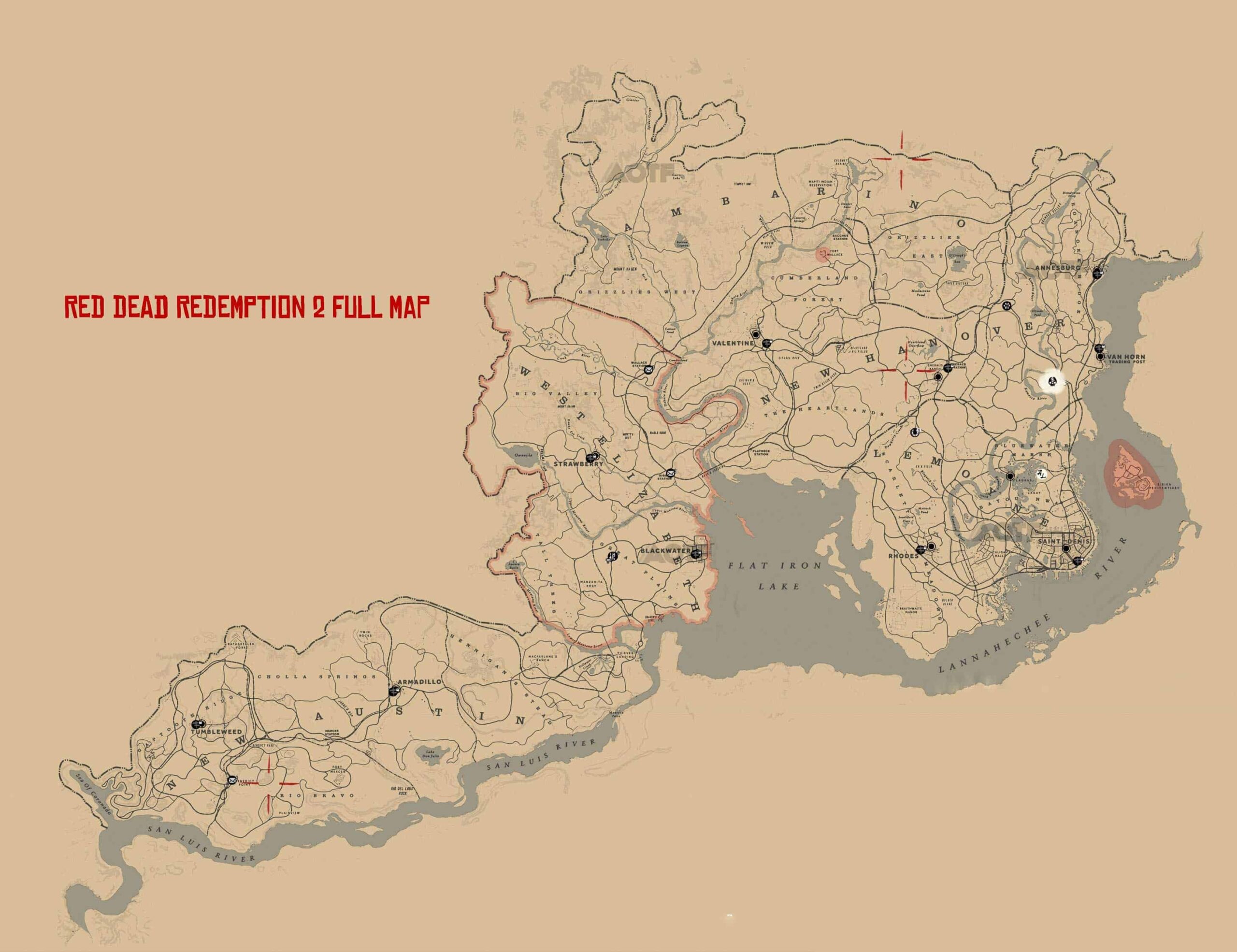Red Dead Redemption 2 West Region Map Unlock Guide RDR2