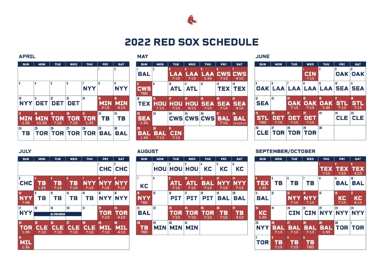 Red Sox Printable 2025 Schedule Pdf Free Line E Laursen