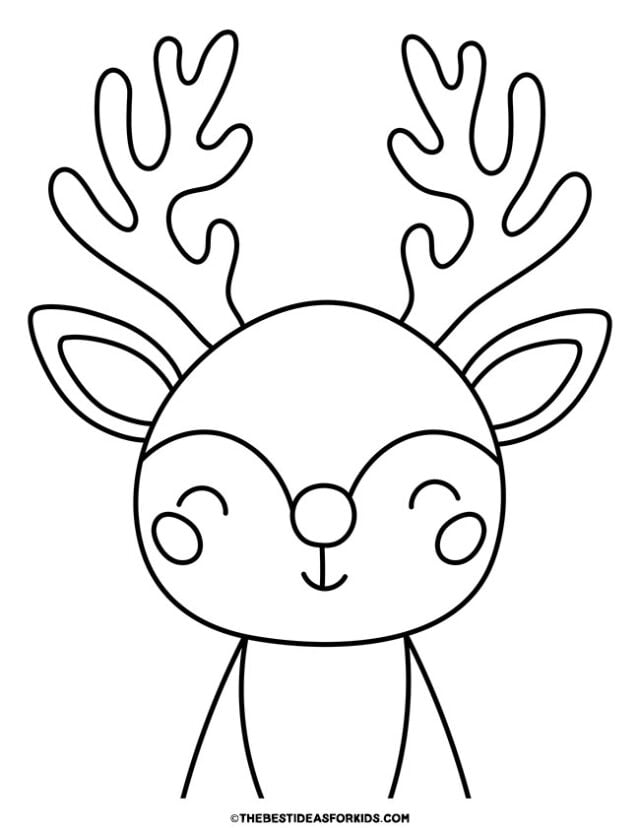 Reindeer Coloring Pages Free Printables The Best Ideas For Kids