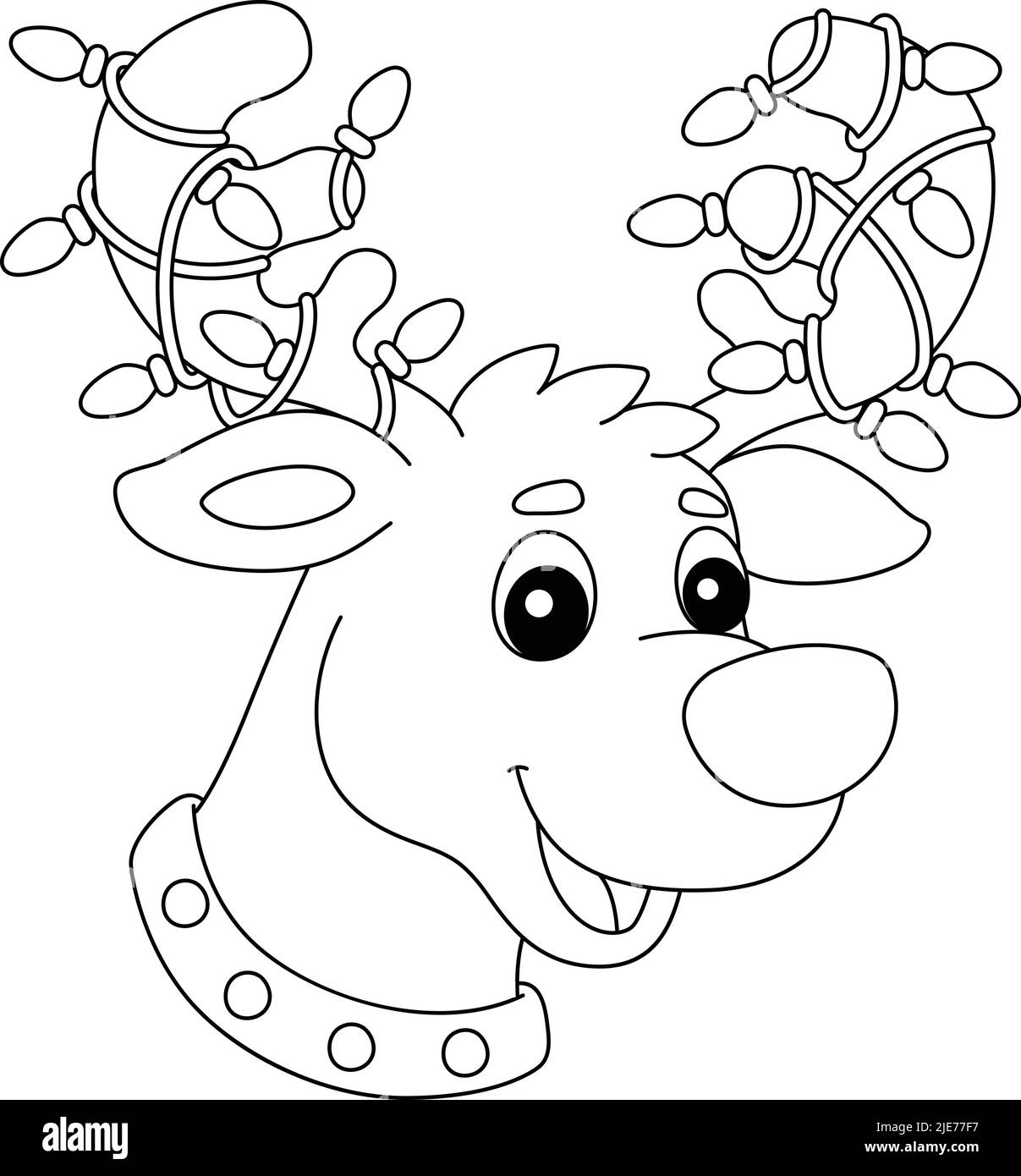 Ornament Reindeer Printable Color Sheets