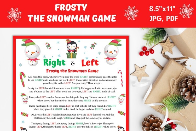 Right Left Frosty The Snowman Story Printable 2288415 
