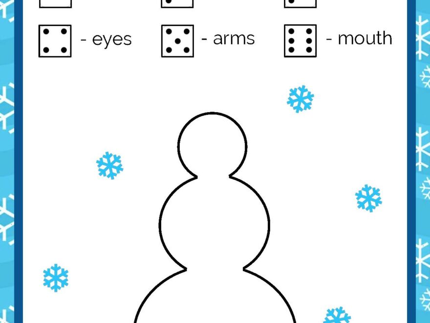 Roll A Snowman Dice Game Free Printable Printable Word Searches
