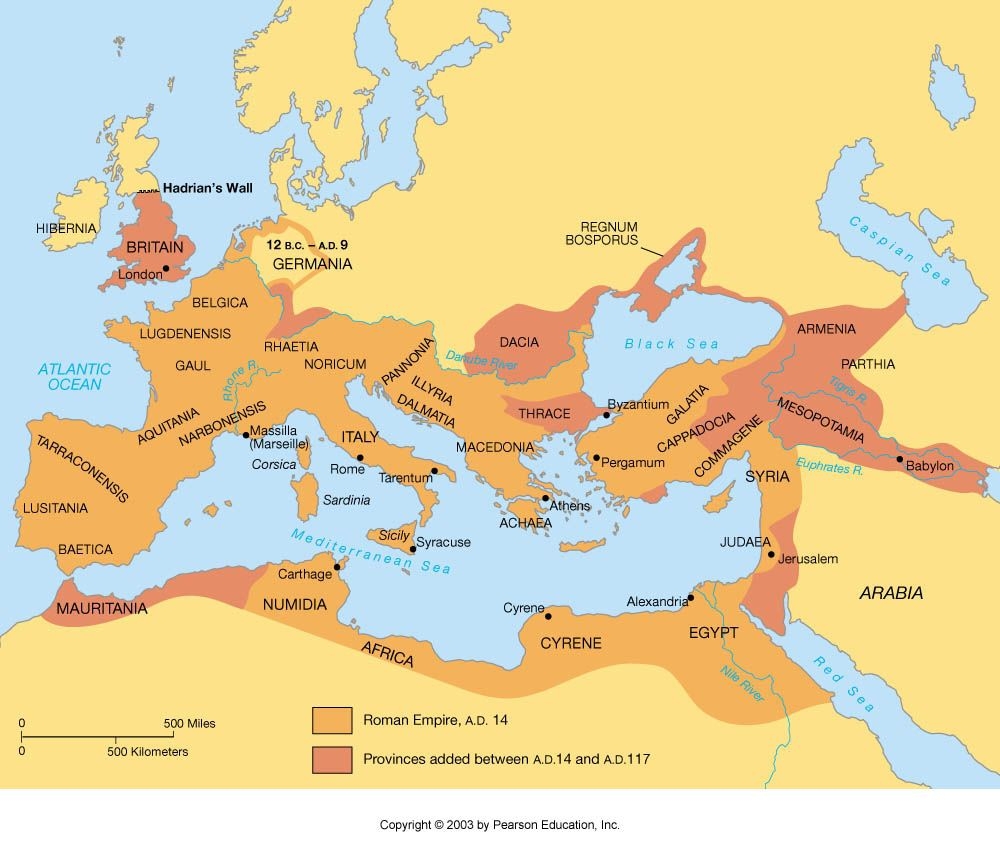 Printable Map Of Roman Empire