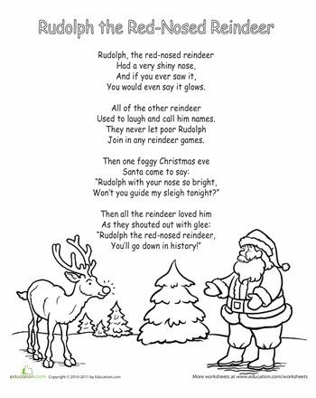 Rudolph Printable Lyrics
