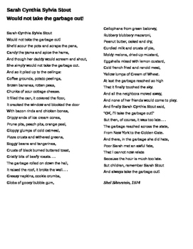 Sarah Cynthia Stout Poem Printable