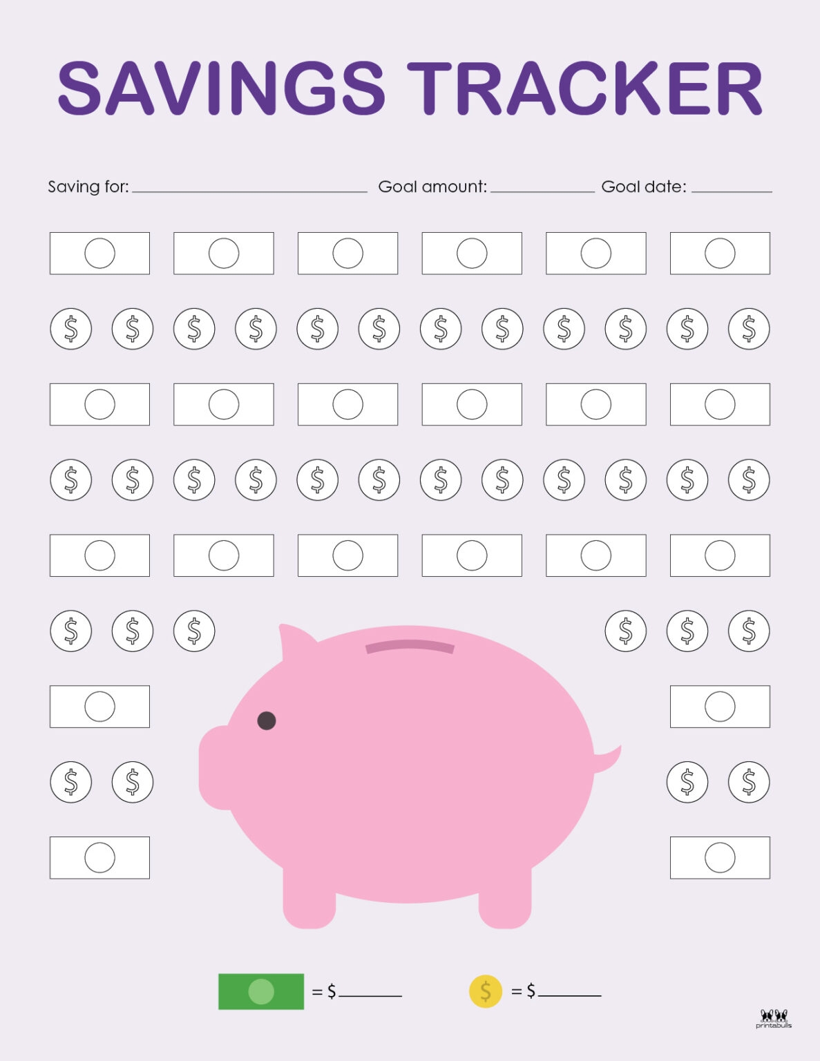 Free Printable Savings Goal Chart Free Printable Savings Goal Chart