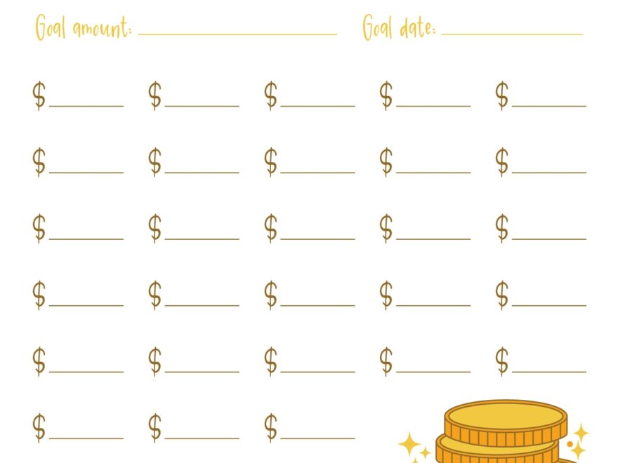 Savings Trackers 27 FREE Printables Printabulls