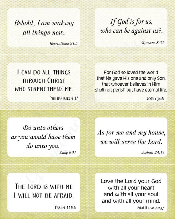Printable Bible Verse Cards For Adults