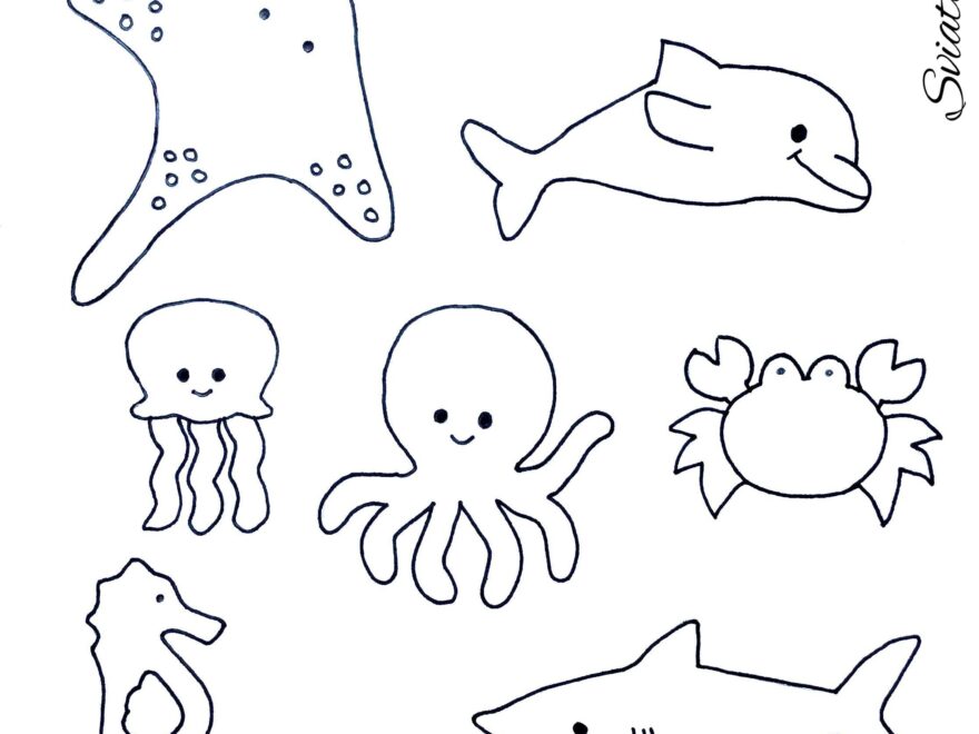 Sea Animals Printables Cut Outs