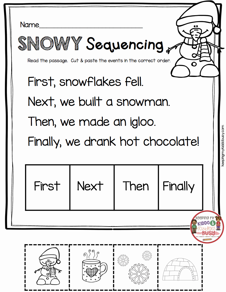 Sequence Worksheets 1st Grade