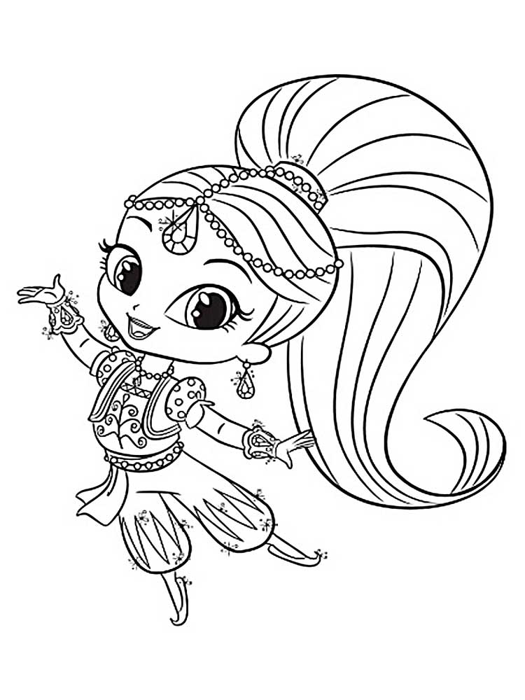 Shimmer And Shine Coloring Pages Best Coloring Pages For Kids