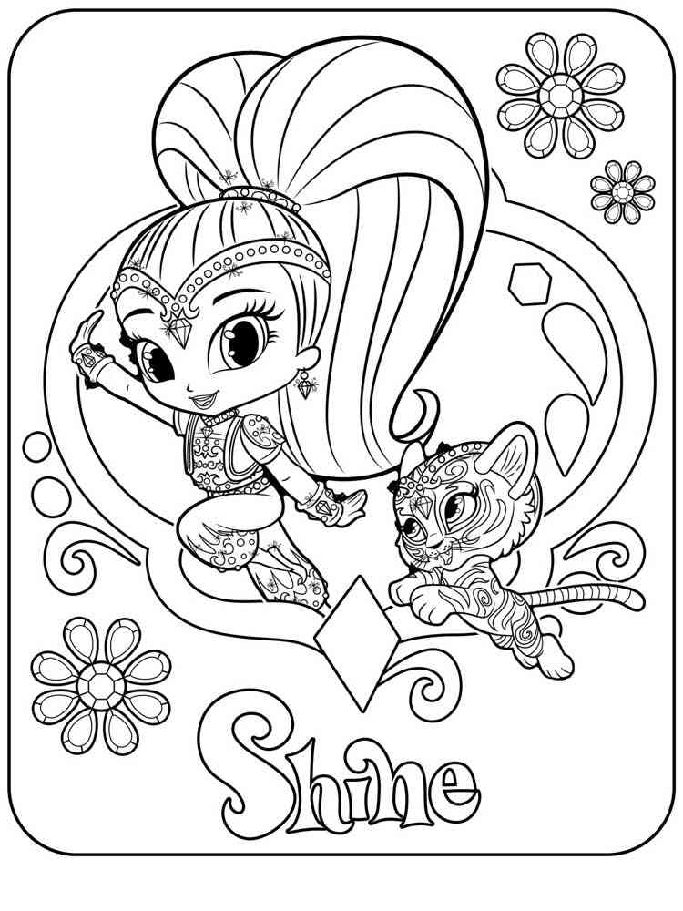 Shimmer And Shine Coloring Pages Free Printable Shimmer And Shine 