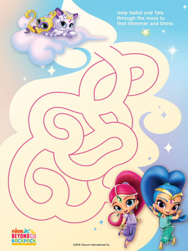Shimmer And Shine Free Printable Nickelodeon Activity Book Oh My 