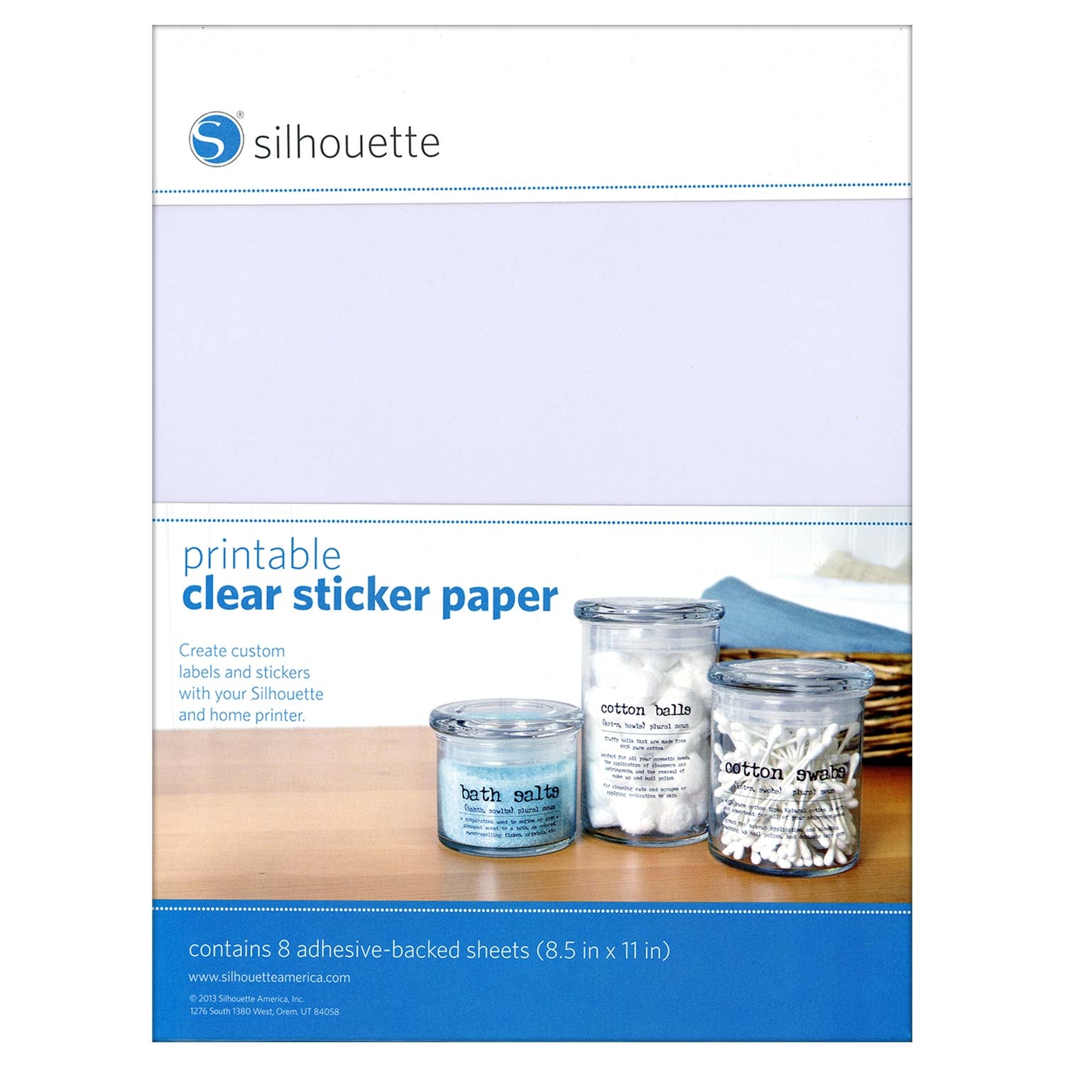 Silhouette Printable Clear Sticker Paper GM Crafts