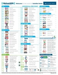 Sirius Xm Channel Guide Printable - Find the Perfect Free Printable