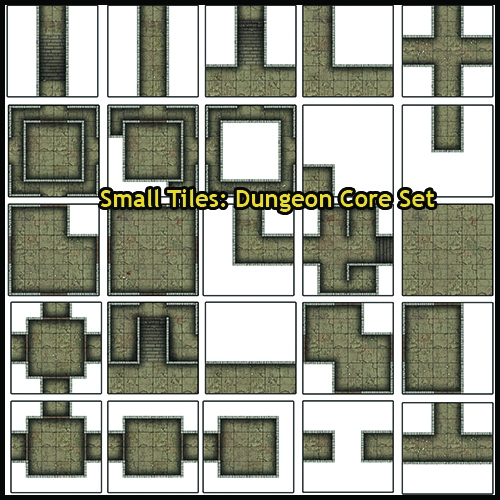 Small Tiles Dungeon Core Set Heroic Maps