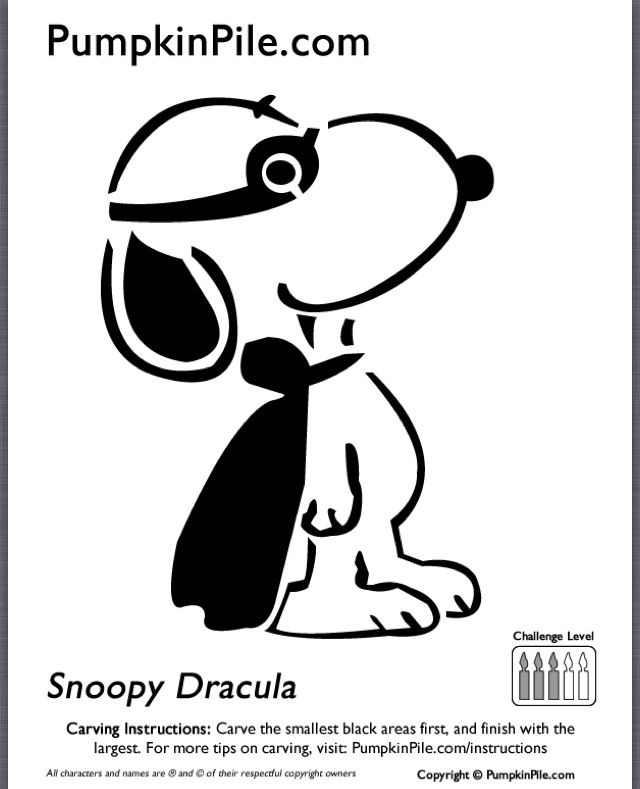Snoopy Pumpkin Carving Patterns Free Printable